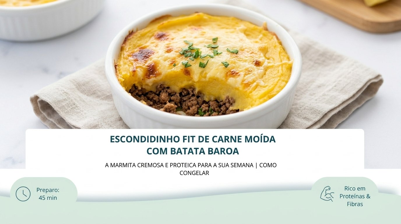 Escondidinho Fit de Carne Moída com Batata Baroa (Mandioquinha)