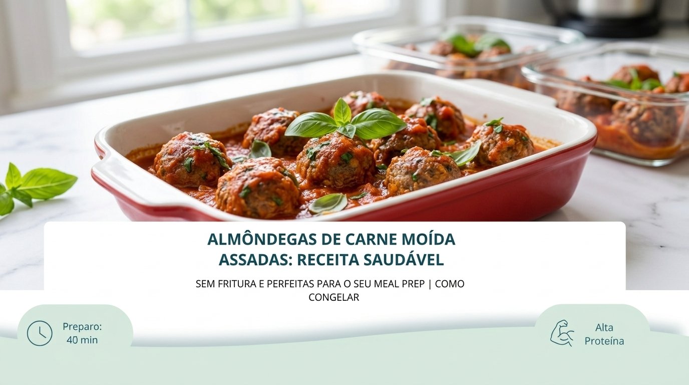 almondegas de carne moida assadas