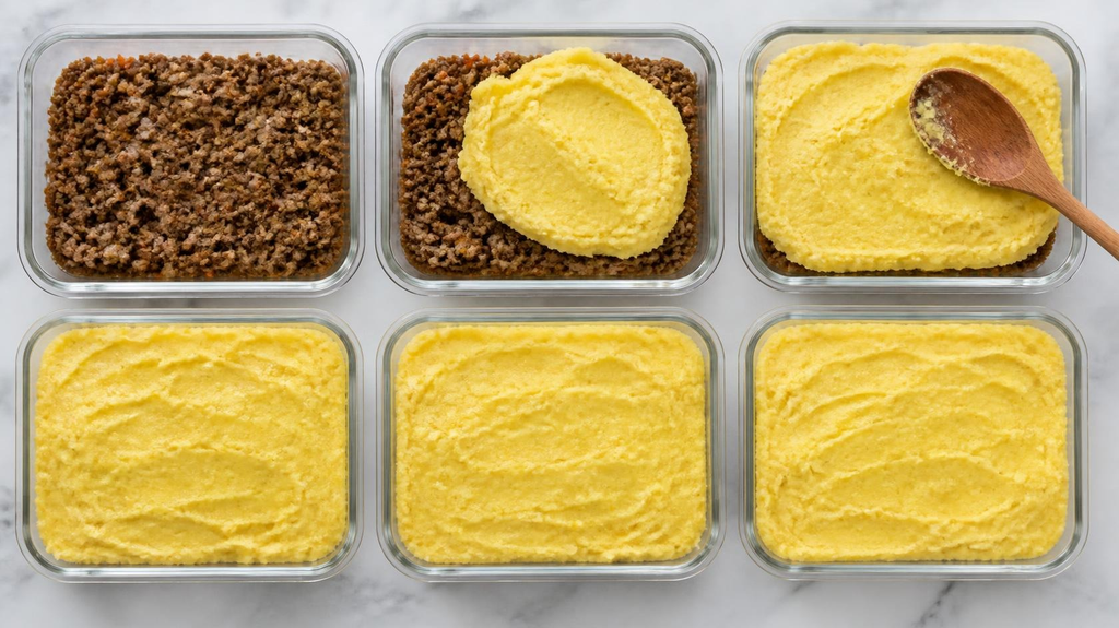 Escondidinho Fit de Carne Moída com Batata Baroa (Mandioquinha)